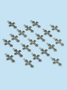 30入組鋅合金十字DIY吊墜 - Ancient Silver - 查看 2