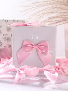 20入組/50入組 2.5CM帶粉色聚酯緞帶的聖誕樹織帶，節日裝飾 - 粉色 - 查看 6