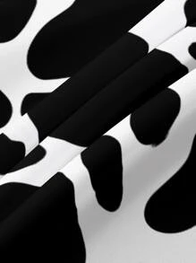 1入組奶牛圖案桌布 - 黑與白 - 查看 4