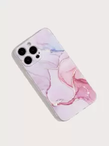 Marble Print Phone Case - Pink - View 3