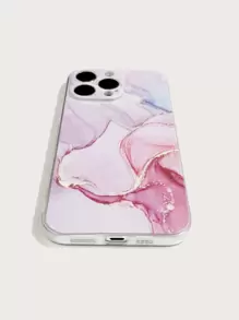 Marble Print Phone Case - Pink - View 4
