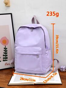 Waterproof,Lightweight Minimalist Large Capacity Backpack School Bag For Graduate, Teen Girls, Freshman, Sophomore, Junior & Senior In College, University & High School, Perfect For Outdoors ,Travel & Back To School - Mauve Purple - View 6