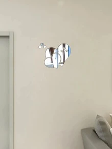 1套裝Love心鏡像牆貼 - 銀色 - 查看 2