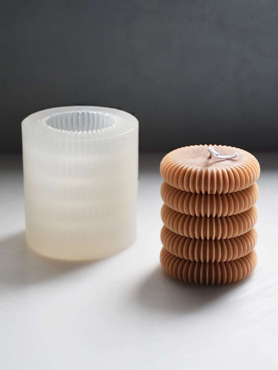 1入組圓柱形形狀DIY矽膠模具 - 白色 - 查看 1