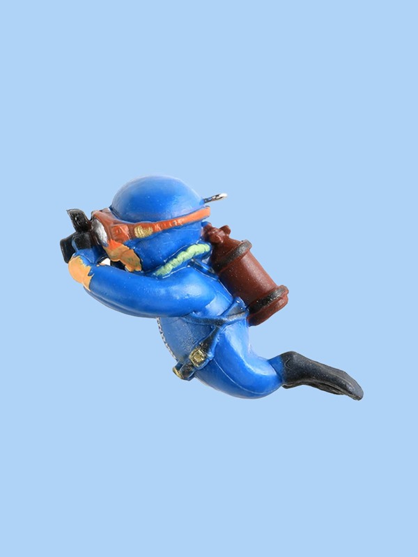 1pc Diver Design Tank Ornament, Floating Fish Tank Decoration, Floating