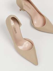 Fall/Winter 2025 Point Toe Stiletto Heeled Court Pumps, Elegant, Party Outfits,Pointed Heels - Khaki - View 4