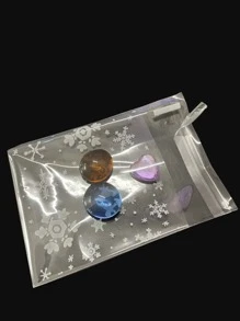 100入組聖誕塑膠糖果餅乾零食自粘禮品包裝袋適用於家庭婚禮生日派對 - 無色 - 查看 3