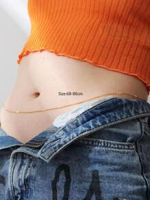 極簡風格腰鏈 - 金黃色 - 查看 3