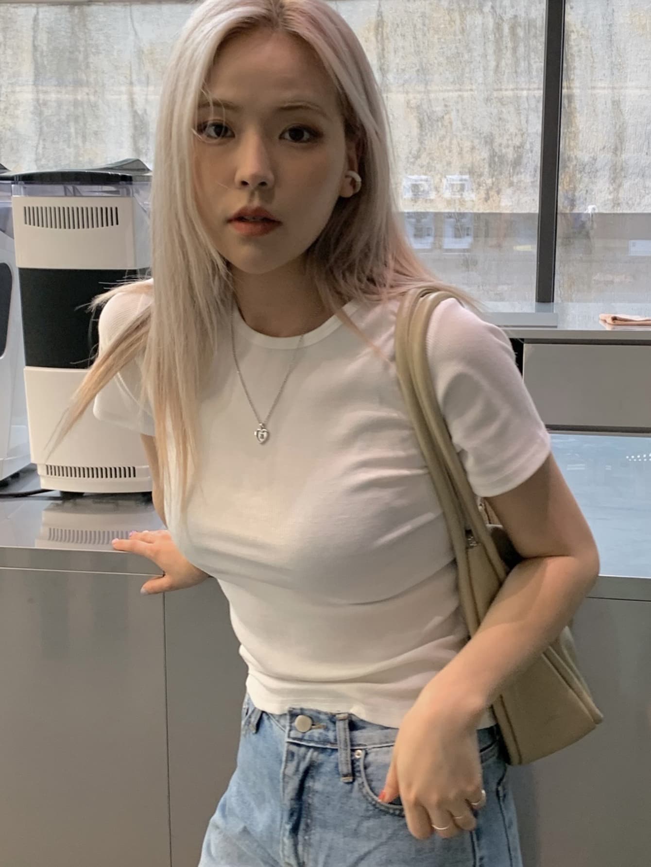 DAZY Solid Round Neck Tee,Crop Tops Women Preppy Tops - White - View 1