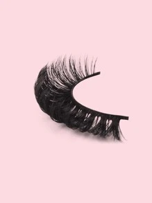 MAGEFY 8Pairs Of Natural Full False Eyelashes&1pc Disposable Eyelash Brush,Fluffy Slim For Everyday Use Manga Eyelashes, Travel Essentials - màu đen - Xem 4