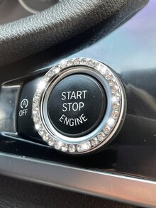 1 pieza Decoración con diseño de diamante de imitación de coche - Blanco - Ver 2