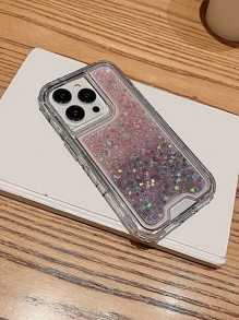 Valentines Sequins Gingerbread Ombre Glitter Phone Case Compatible With IPhone 15/15Pro/15Plus/15Promax Waterproof Shockproof Anti-Fall Scratch Resistant - Multicolor - View 8