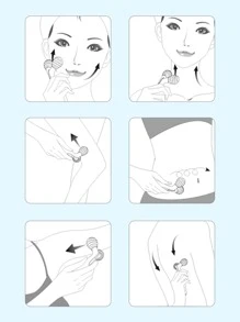 1入組手動面部滾輪按摩器,V形美妝條形按摩產品機器適用於皮膚提拉緊緻瘦身 - 銀色 - 查看 5