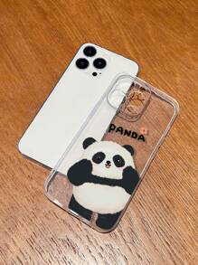 Funda de celular transparente con estampado de panda de dibujos animados - Multicolor - Ver 5