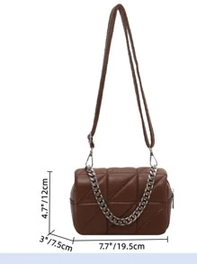 Bolso cuadrado guateado mini - Café integral - Ver 8