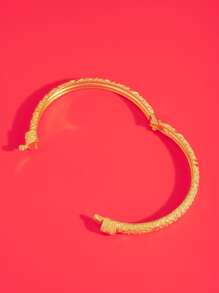 Vòng đeo tay kết cấu tối giản - Vàng - Xem 3