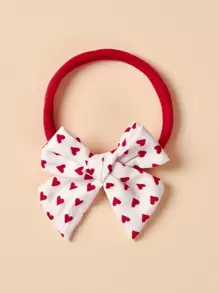 3pcs Red Heart Bowknot Baby Bead Seamless Headbands, For Love Valentine - Multicolor - View 3