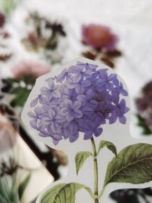 60入組花朵圖案貼紙 - 彩色 - 查看 4
