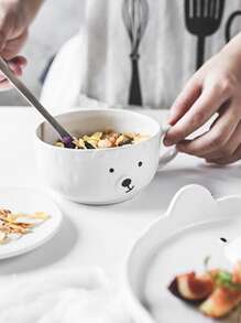 1pc Stainless Steel Paw Design Spoon, Kitchen, Christmas Gift - Silver - View 3