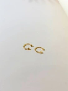 2入組極簡風格耳夾