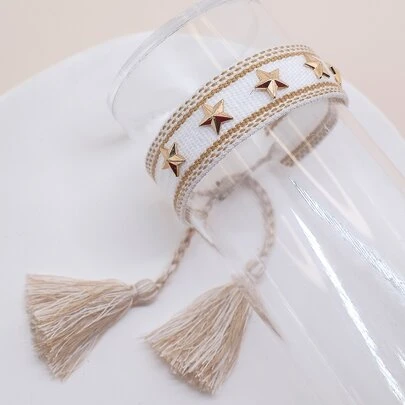 Star & Tassel Decor Bracelet