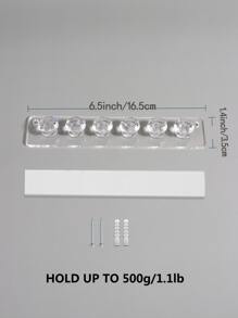 1 pieza Estante de almacenamiento de joya montado en la pared - transparente - Ver 2