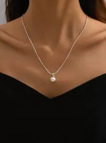 Collar De De Perla Falsa