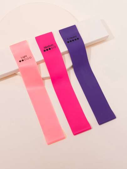 3件套橡胶阻力带套装健身房配件