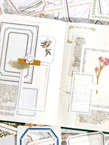 50 tờ/sổ viền trang trí xé rời cổ điển, chất liệu giấy nhẹ, giao hàng ngẫu nhiên - Nhiều màu - Xem 4