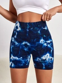 Yoga Trendy Quần Shorts Thể thao Nữ Xù Cà vạt nhuộm - Nhiều màu - Xem 5