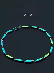 Fashionable and Popular 1pc Men Holographic Minimalist Bracelet, Stainless Steel Jewelry for Jewelry Gift and for a Stylish Look