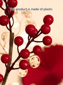 1 件人造冬青和幸运叶 - 中国新年节日假红色水果植物，家庭餐厅餐桌装饰，用于节日派对 DIY 装饰、情人节、礼物 - 彩色 - 查看 5