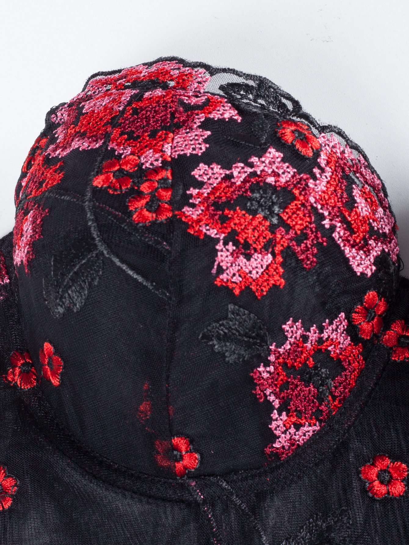 Apperloth A Vintage Floral Embroidery Mesh Corset Top SHEIN USA