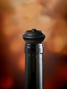 6pcs Silicone Wine Stopper - Black - View 1