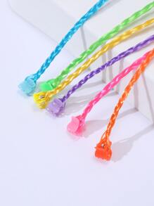 6入組短合成髮辮 - 彩色 - 查看 4