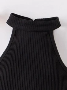 Niñitas Top halter tejido de canalé & Shorts con estampado geométrico - Multicolor - Ver 3