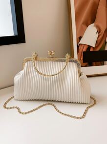 Bolsa cuadrada con cerradura - Blanco - Ver 3