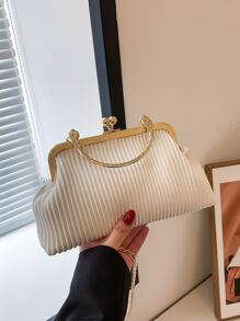 Bolsa cuadrada con cerradura - Blanco - Ver 7