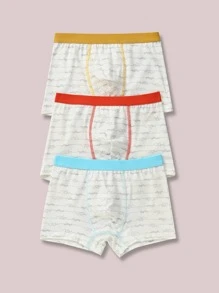 Young Boys' Cartoon Printed Underwear - White - View 2