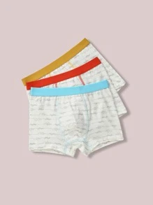 Young Boys' Cartoon Printed Underwear - White - View 3