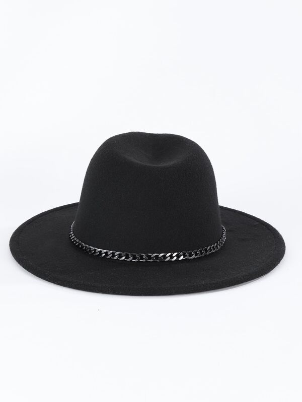 Chain Decor Fedora Hat Women Sun Hat SHEIN USA