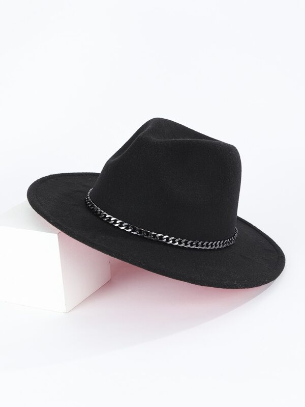 Chain Decor Fedora Hat Women Sun Hat SHEIN USA