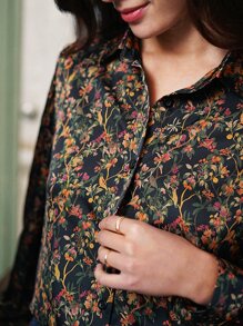 SHEIN Frenchy 碎花前紐扣襯衫 - 彩色 - 查看 2