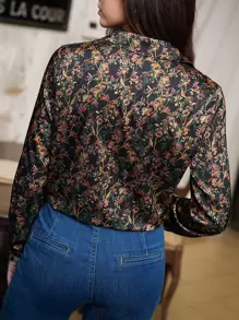 SHEIN Frenchy 碎花前紐扣襯衫 - 彩色 - 查看 6