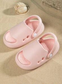Girls Hollow Out Vented Clogs - Pink - View 2