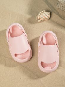 Girls Hollow Out Vented Clogs - Pink - View 3