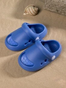 Guốc Trẻ em màu trơn - Xanh đậm - Xem 5