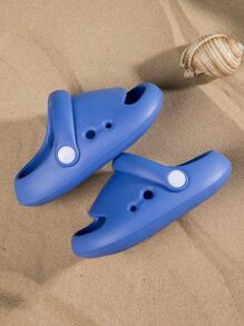 Guốc Trẻ em màu trơn - Xanh đậm - Xem 7