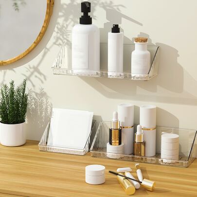 1入組透明書桌收納架