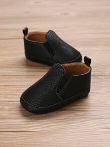 0-1 Years Old Baby Boys' Black Slip-On Soft Sole Shoes, Bestseller - Black - View 3